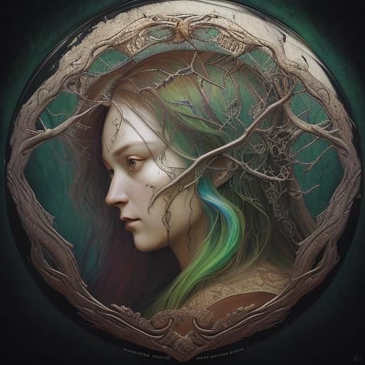 Tree of Knowledge in Style of Old Master Print