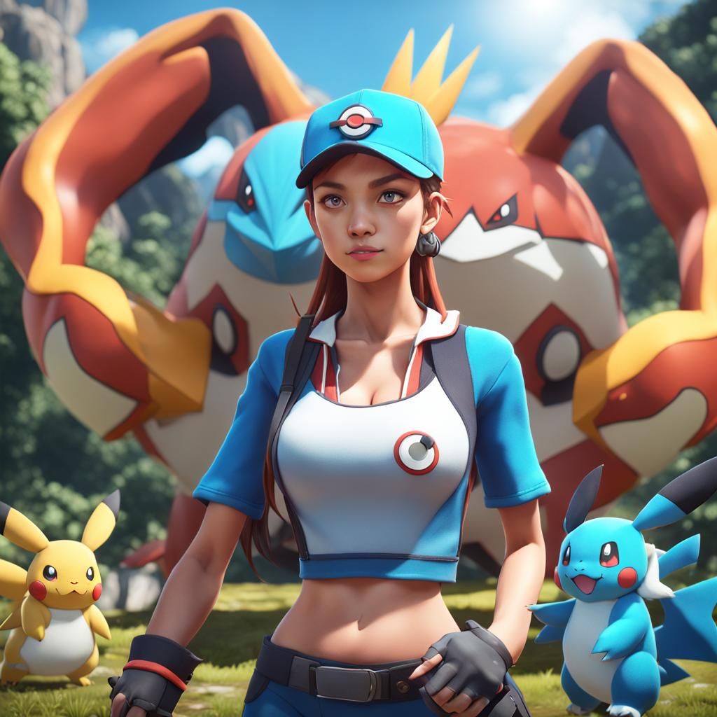 Detailed Pokemon Trainer Concept Art