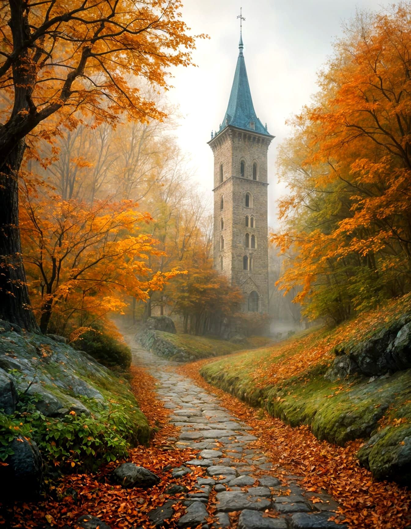 Tower in the mist