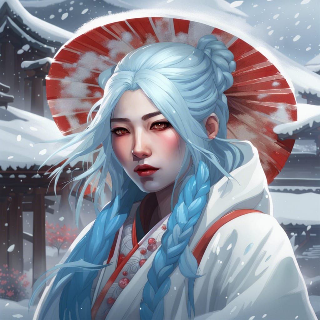 Yuki-onna, a Japanese snow woman