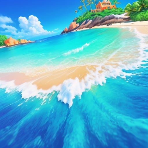 Dream Island Beach in Pixar 3D Animation
