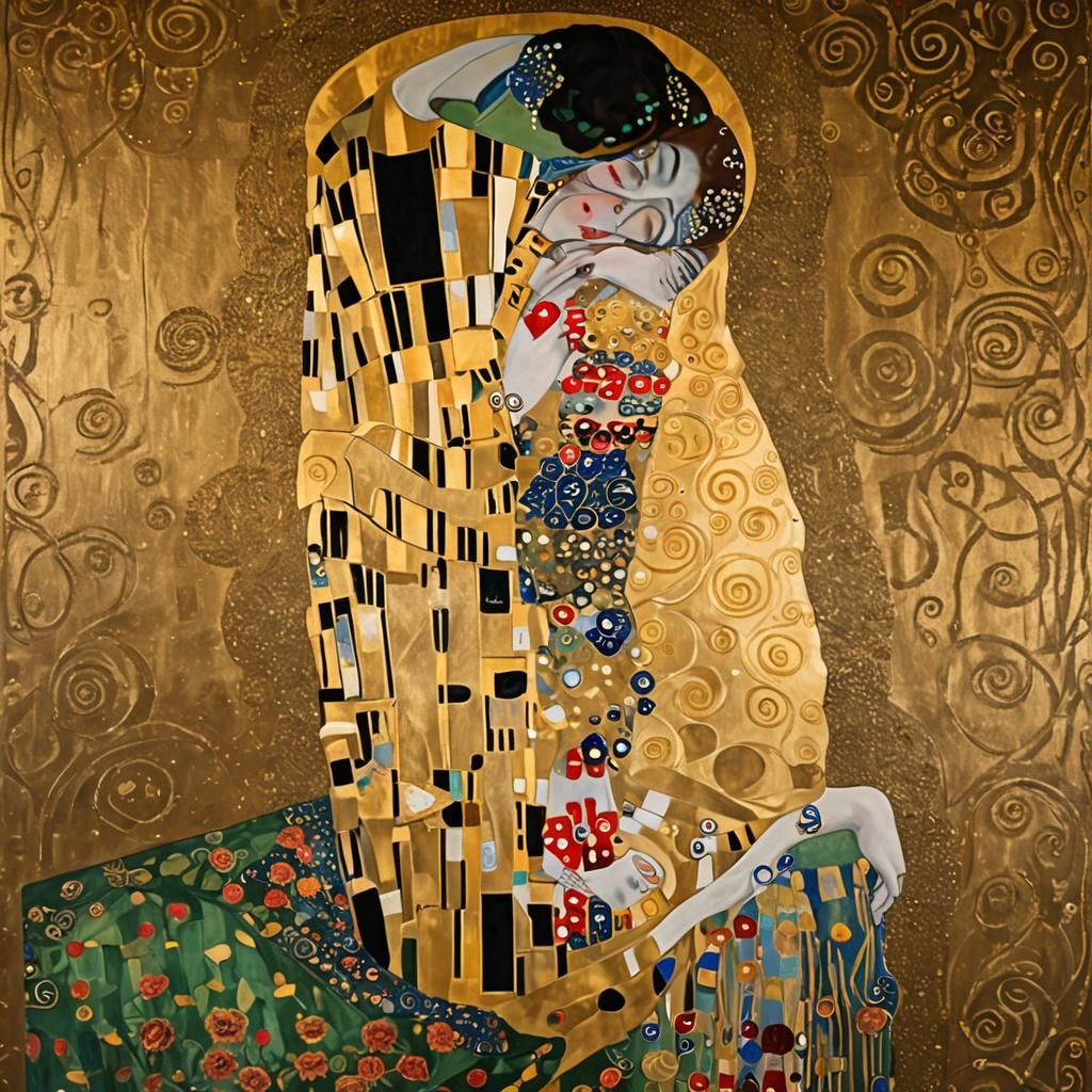 Live-Action Interpretation of Klimt's The Kiss