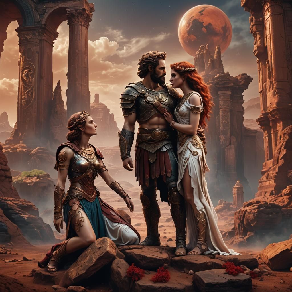 Mars and Venus: A Kiss of Gods