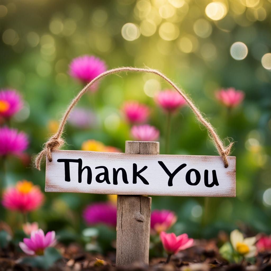 Professional Photo of a Thank You Sign