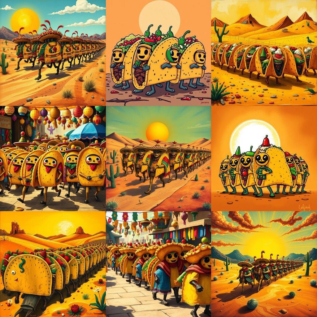 Taco Warriors in Battle Formation