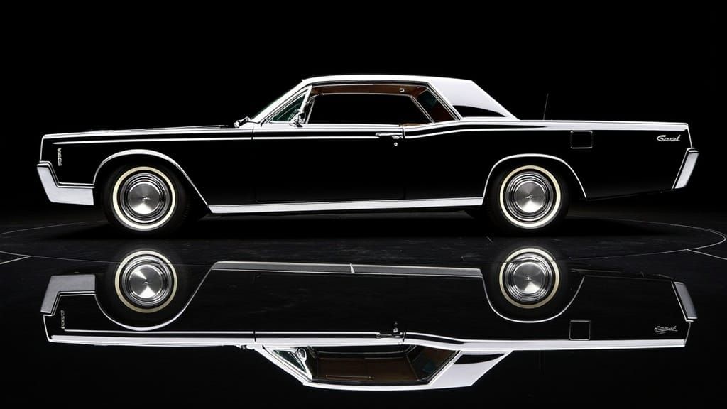 Elegant 1966 Lincoln Continental Hardtop Coupé in Glossy Bla...