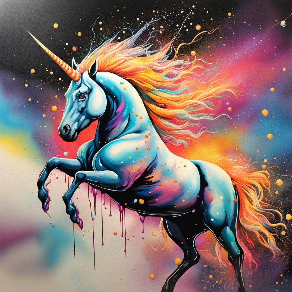 Cosmic Unicorn Surfing a Psychedelic Wormhole