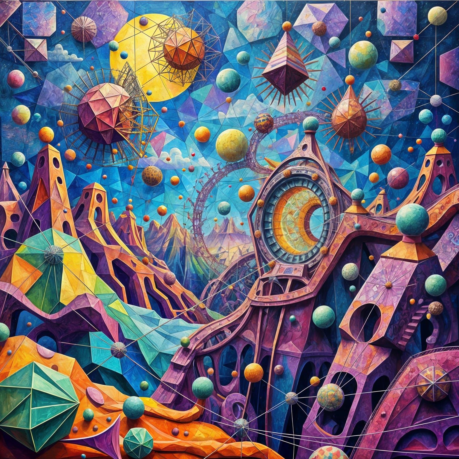 Hypercomplex World as Impasto Surrealism