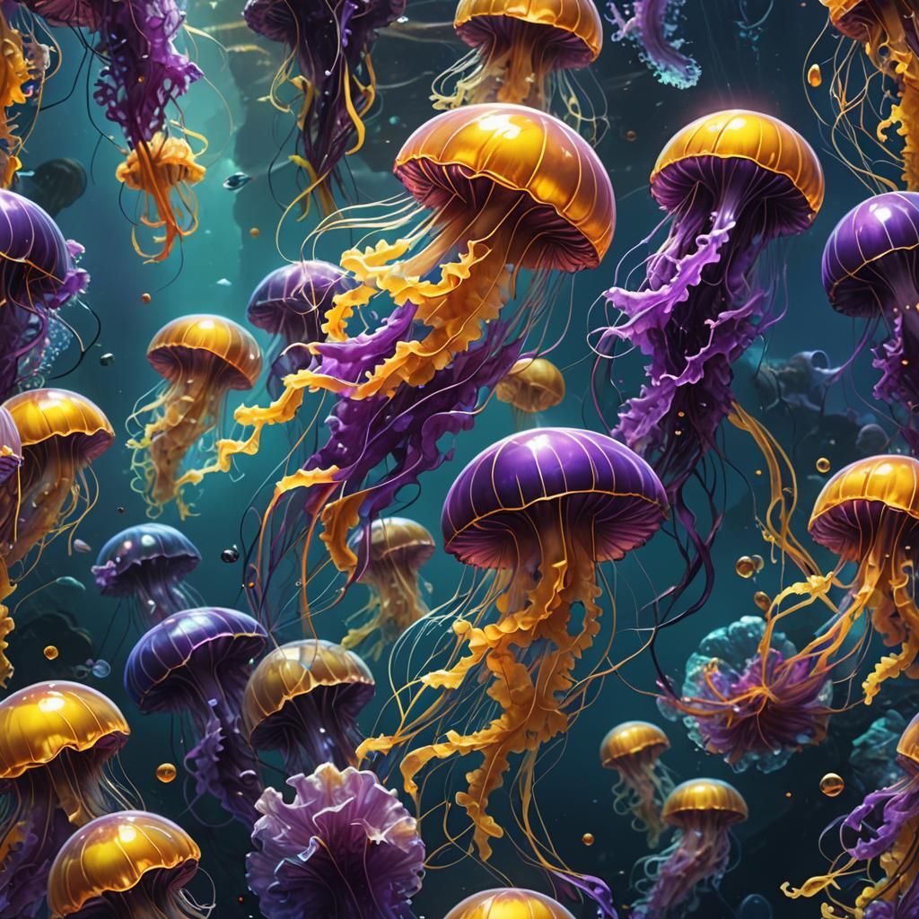 Jellyfish Float: A Dark Fantasy Concept Art Masterpiece