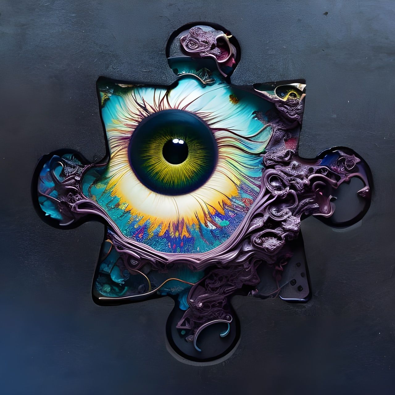 Eyeball Plant Terrarium in Maximalist Style