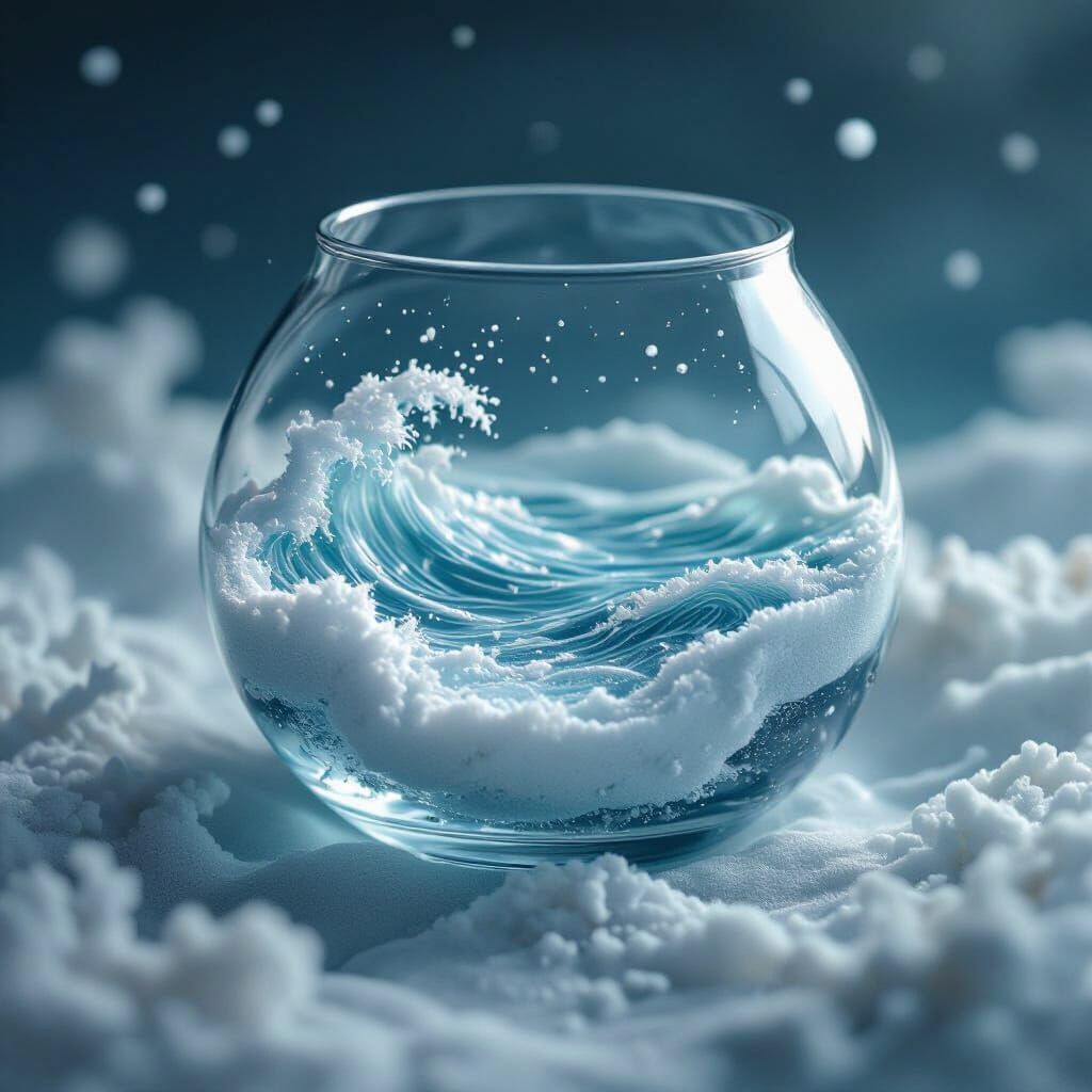 Serene Miniature Sea in Glass Container