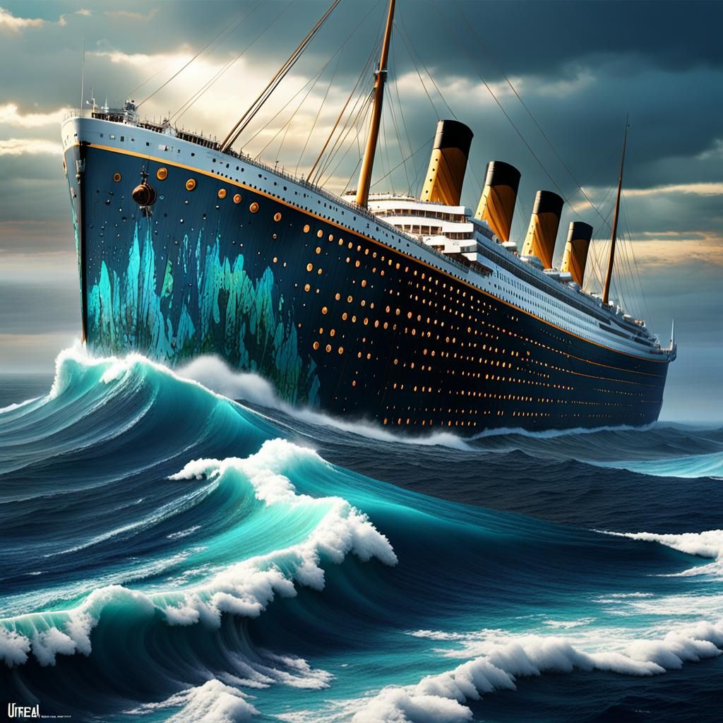 Titanic Foredeck View: Detailed Matte Painting