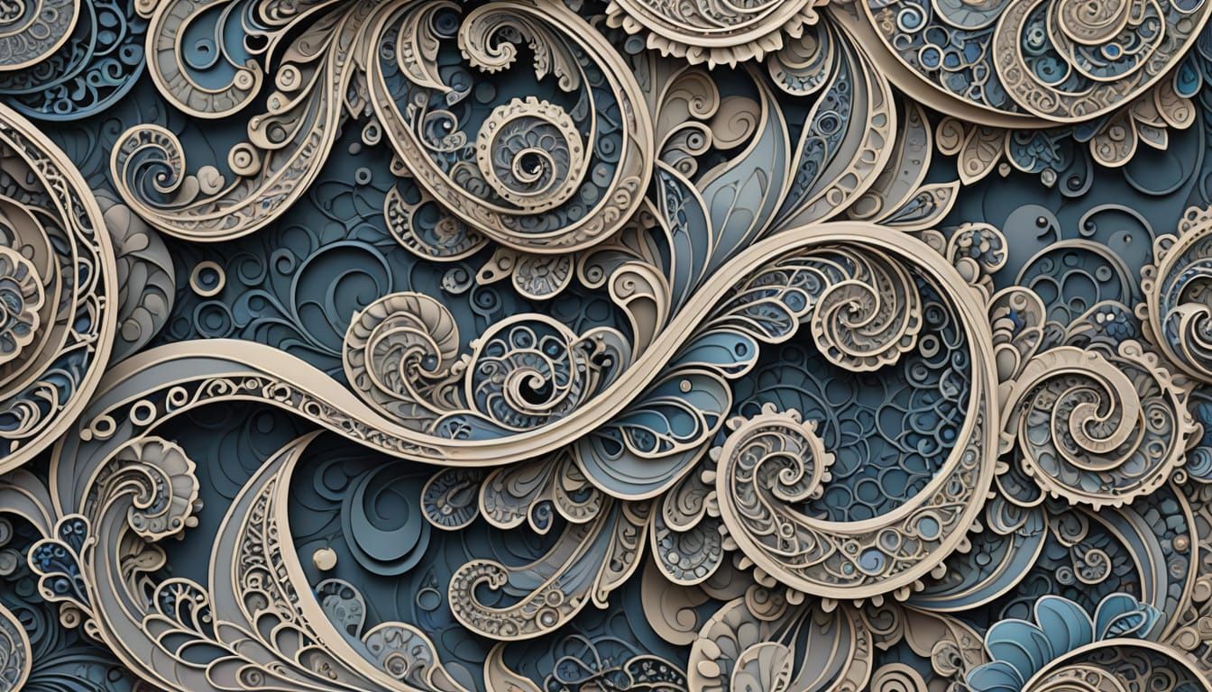 Meditative Paisley Pattern Unravels into Dynamic Smoke