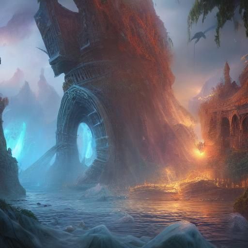 Fantastical World of Love: Detailed Matte Painting