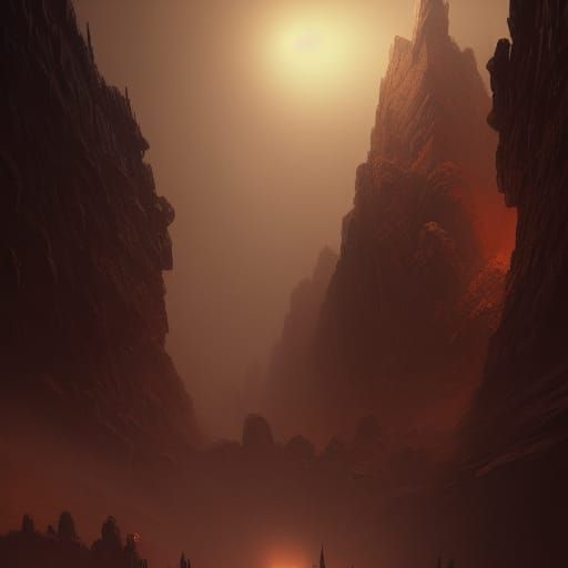 Infernal Sandstorm: Dark Fantasy Concept Art