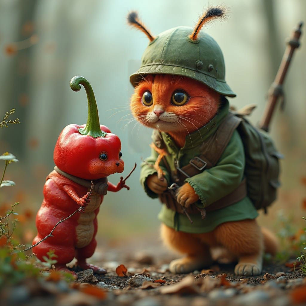 Red Pepper and Caterpillar: Absurdist Journey