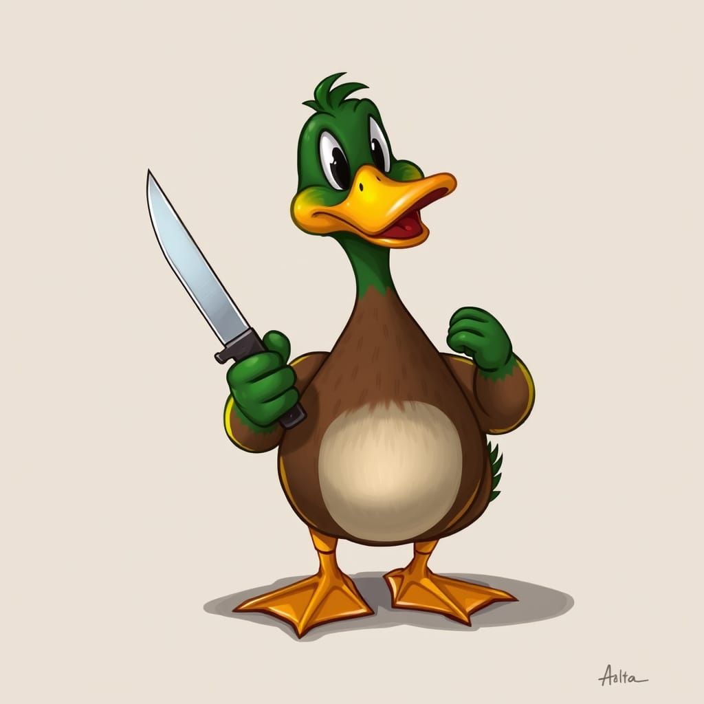 Quacking Fury in 2D Illustration