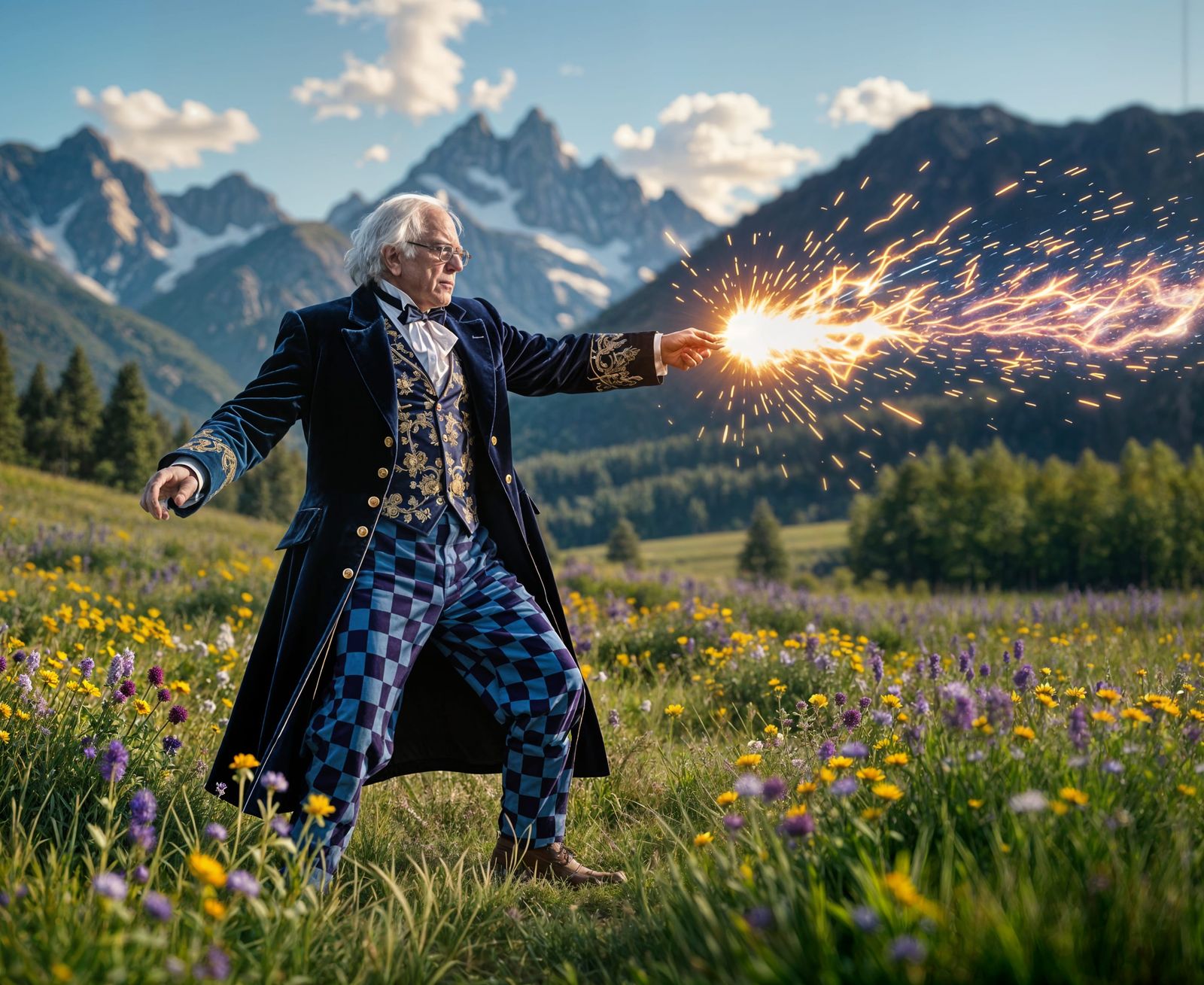 Bernie Sanders as Mage Casting Plasma Bolt