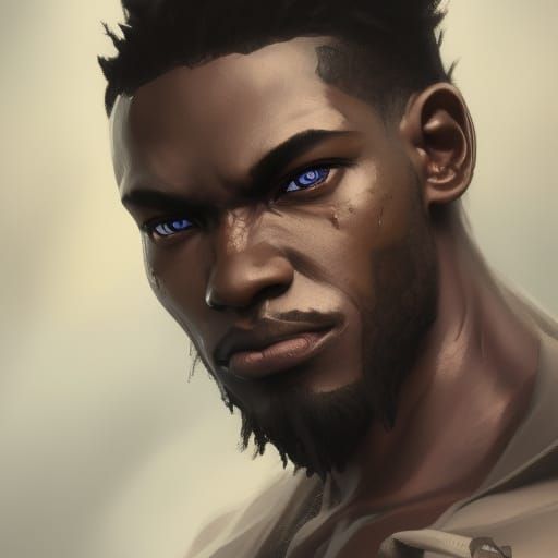 Demon Slayer Portrait in Art Nouveau Style