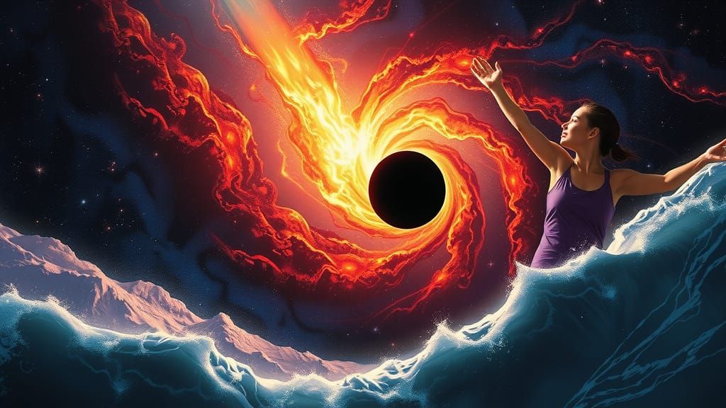 Cosmic Heartbeat in Vibrant Colors