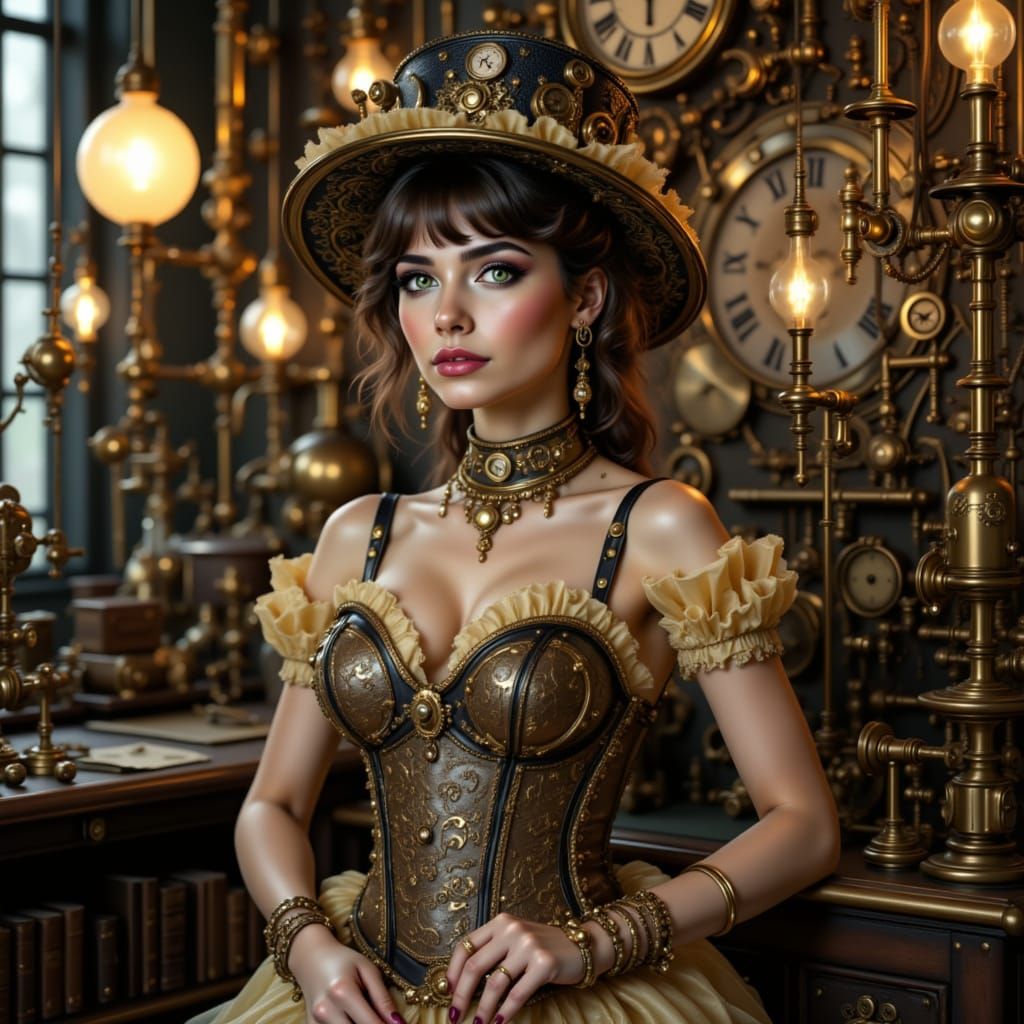 Steampunk Princess in Clockwork Castle