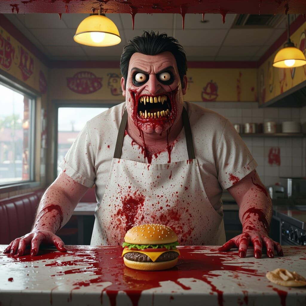 Horrifying Bob Belcher in Bloody Apron