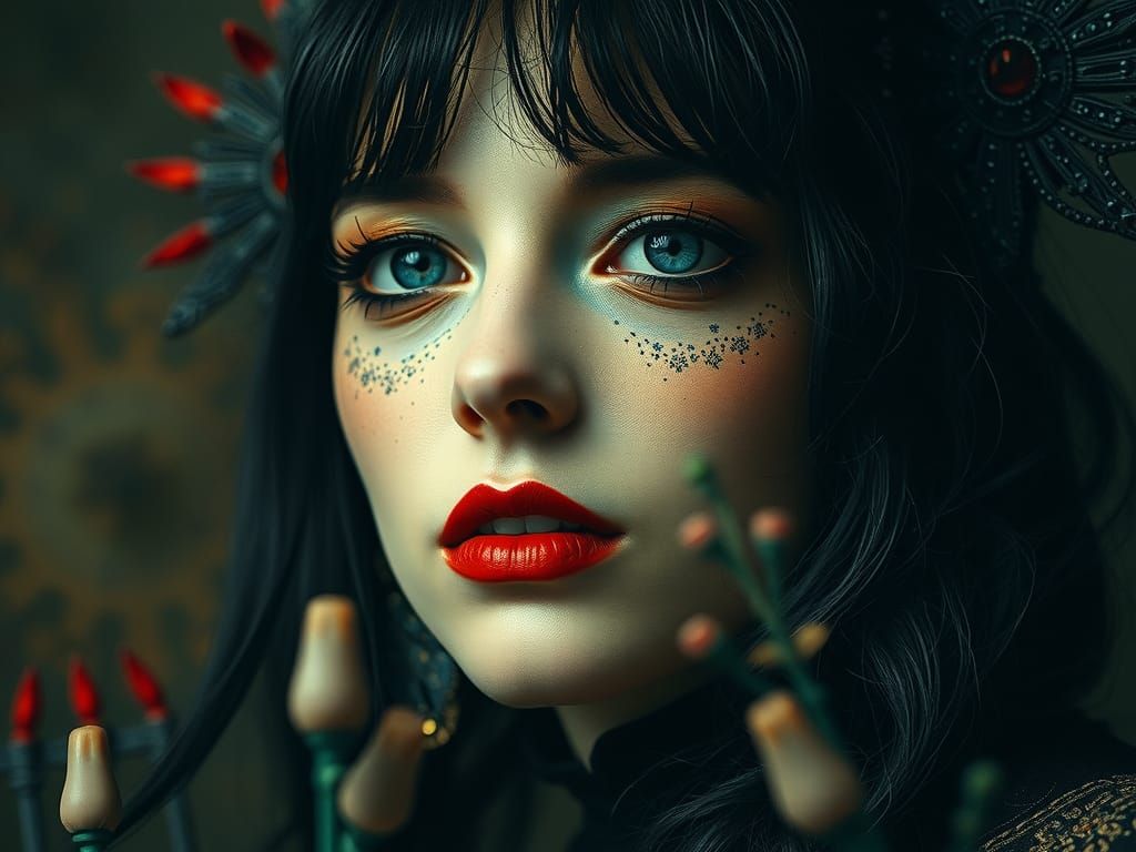 Photorealistic Portrait Inspired by Enigma Music