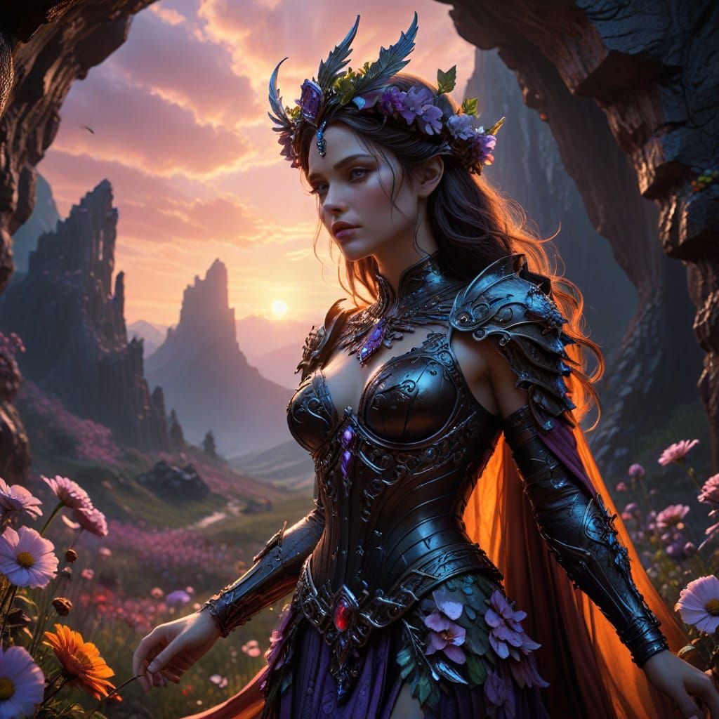 Hades and Persephone in the Underworld Entrance