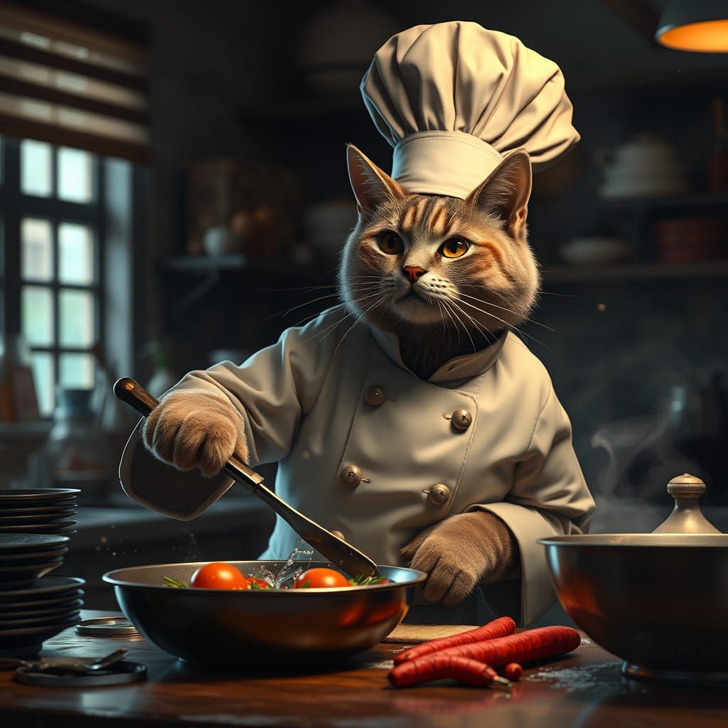 Fantastical Kitchen Scene in Deep Color