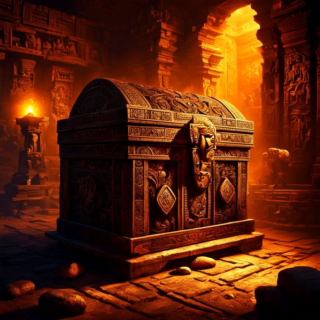 Aztec Temple Treasure Chest, Rutkowski Style