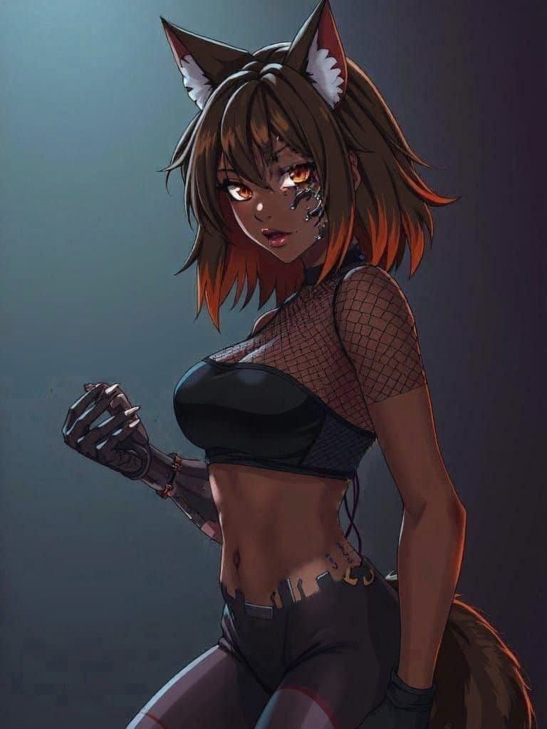 Cybernetic Spine in Neon-Lit Industrial Futurism