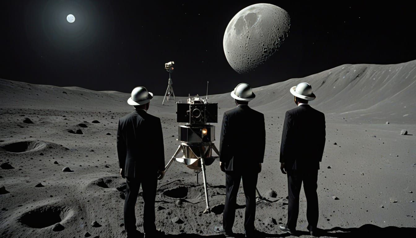 Men in Black Witness Moon Landing