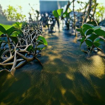 Lush Mangrove Forest: Trending 3D Art
