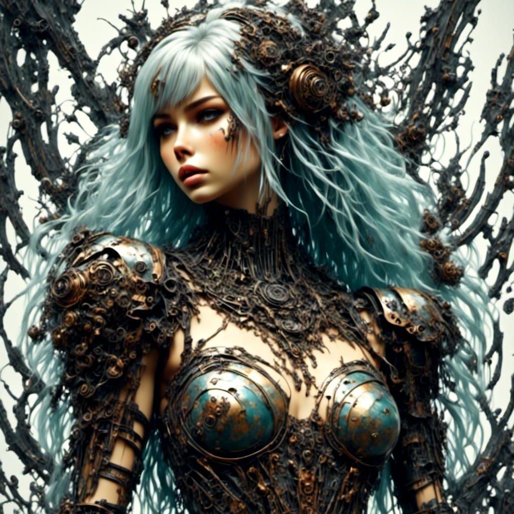 Cyber Vixen in Utopian World, Digital Art