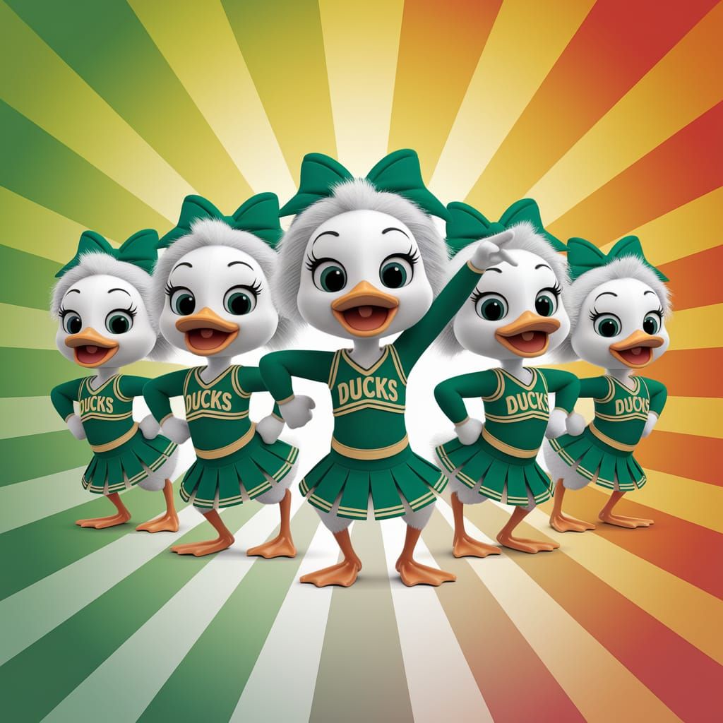 Pixar-Style Ducklings' Cheerful Dance Performance