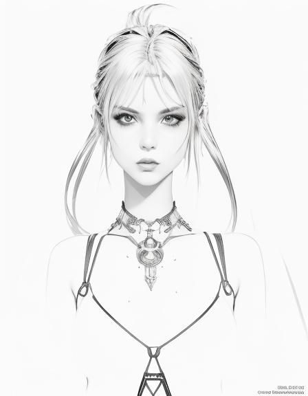 Punk Goth Girl with Red Mohawk in 3D