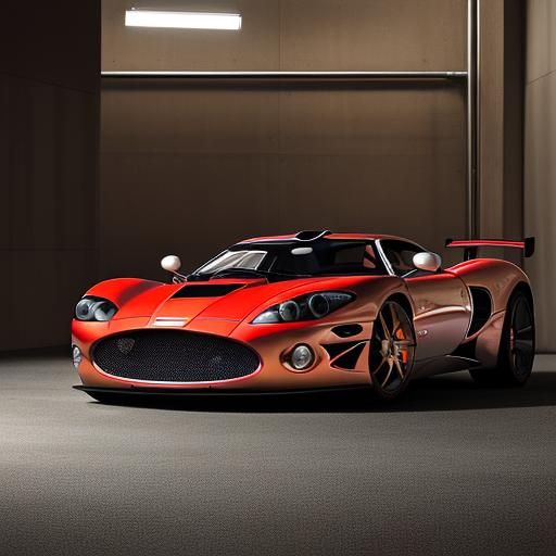 Luxury Red Sports Car: Spyker-Inspired Design
