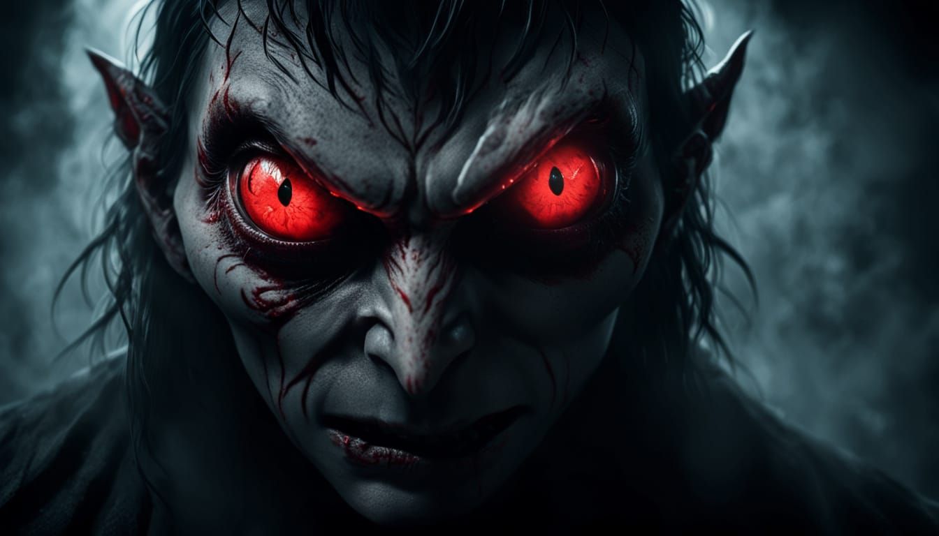 Evil Eyes Glow in Dark, Ominous Lair