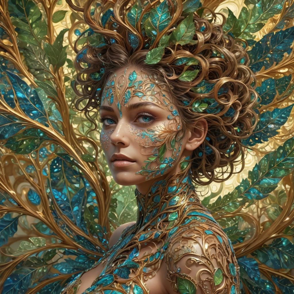 Fractured Goddess of Autumn Whispers