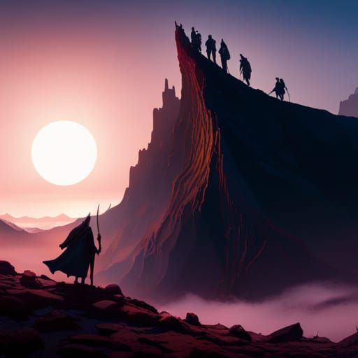 Lord of the Rings: Climbing Mount Doom Silhouette