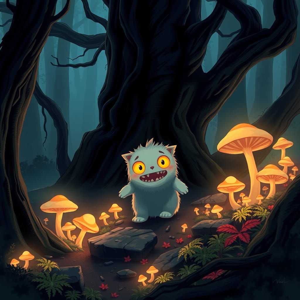 Endearing Monster Emerges from Mystical Forest