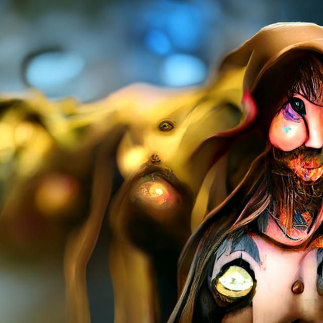 Creepy Warlock Portrait in German Expressionism Style