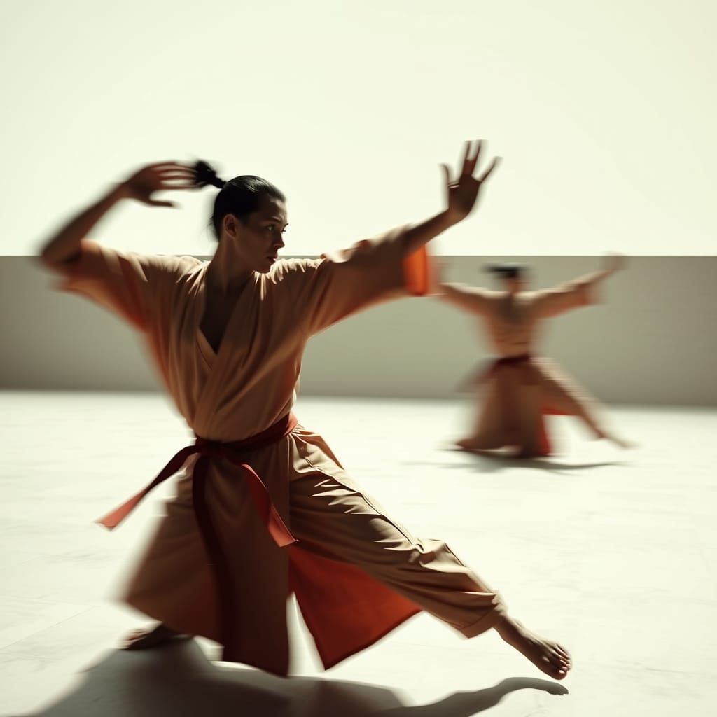Karateka in Motion: Surreal Optical Illusion