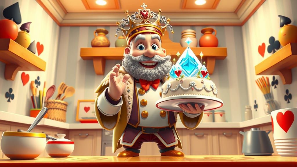 Flamboyant Chef King of Diamonds Presents Diamond Cake