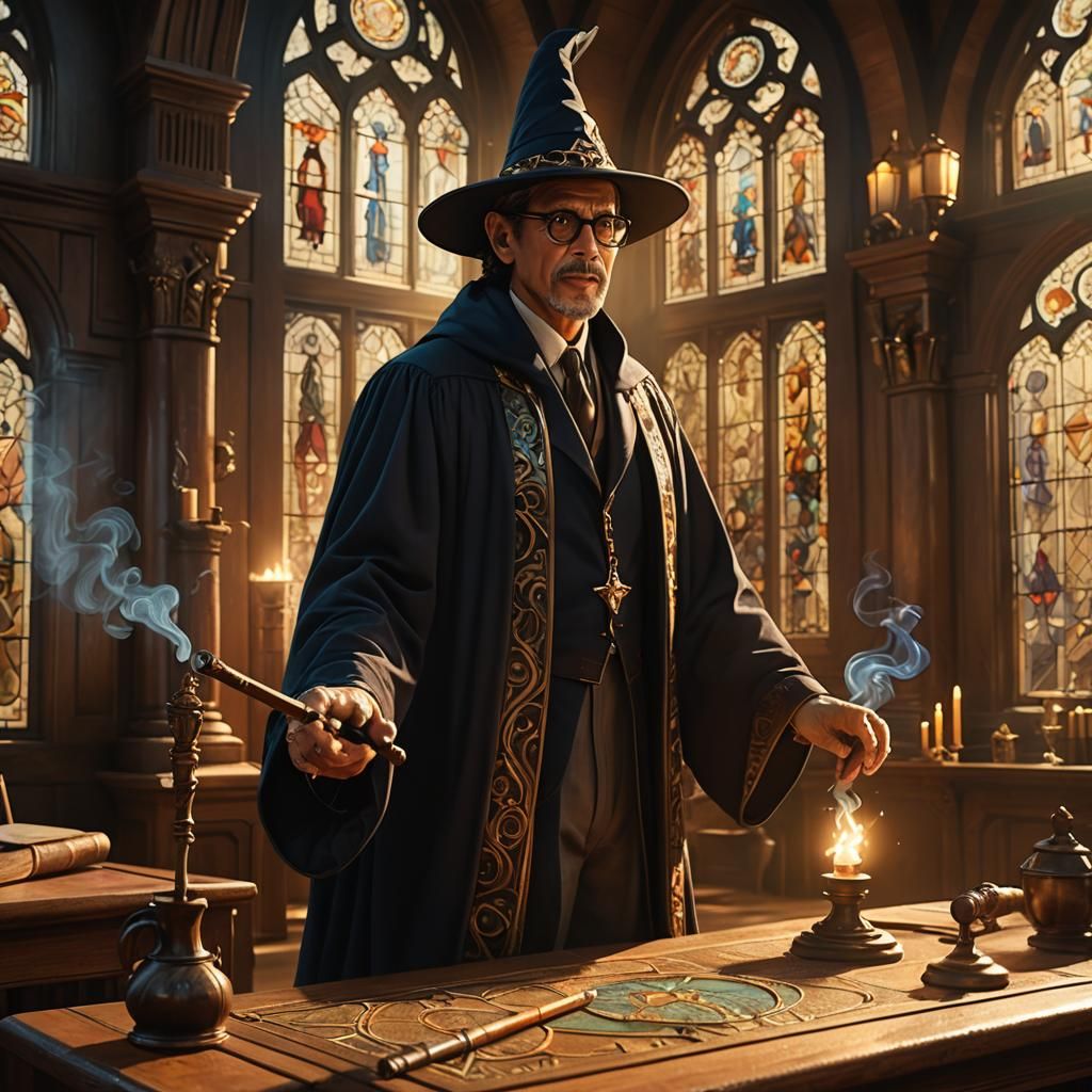 Jeff Goldblum as a Wizard in Magic Academy