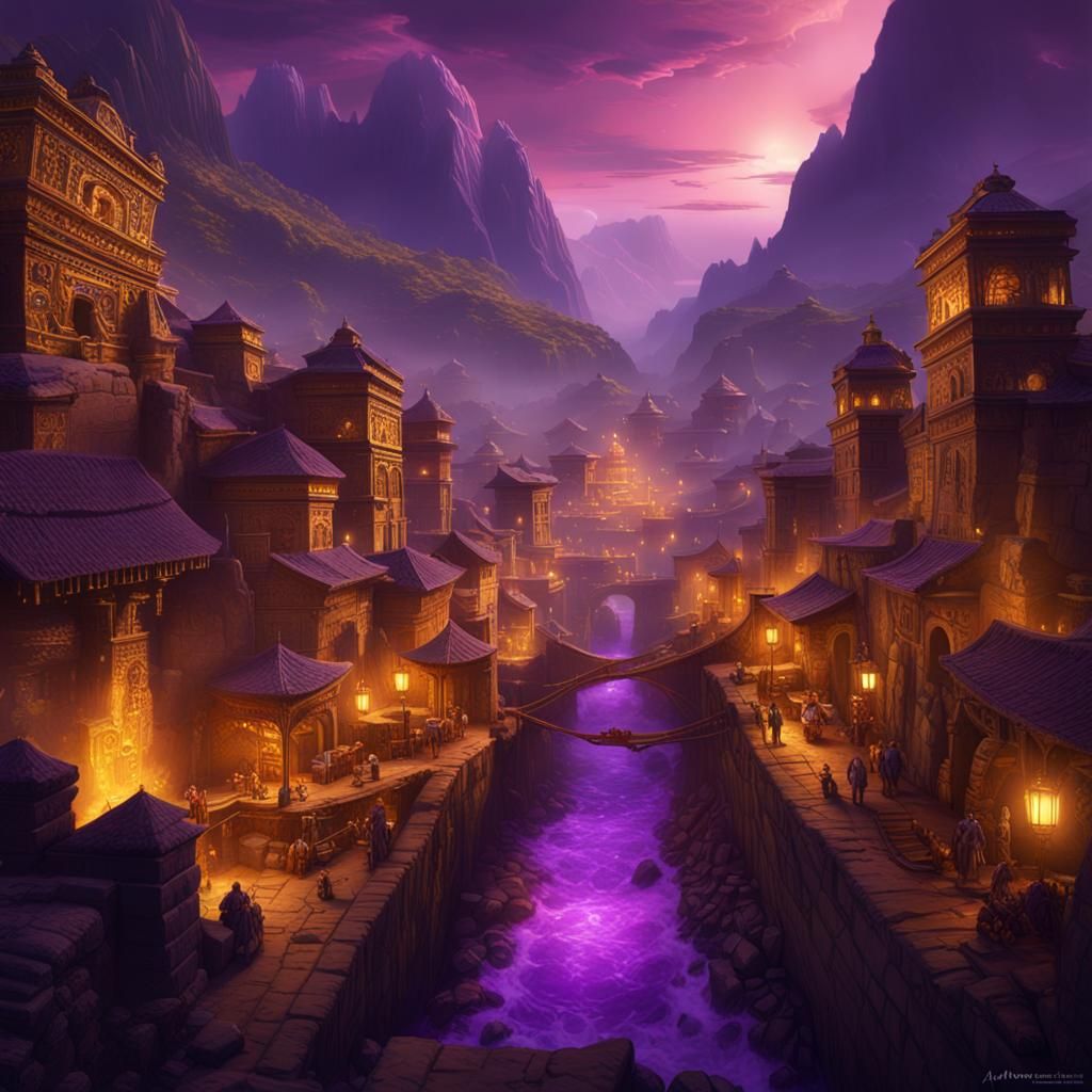 Golden Incan City: Dark Fantasy Concept Art