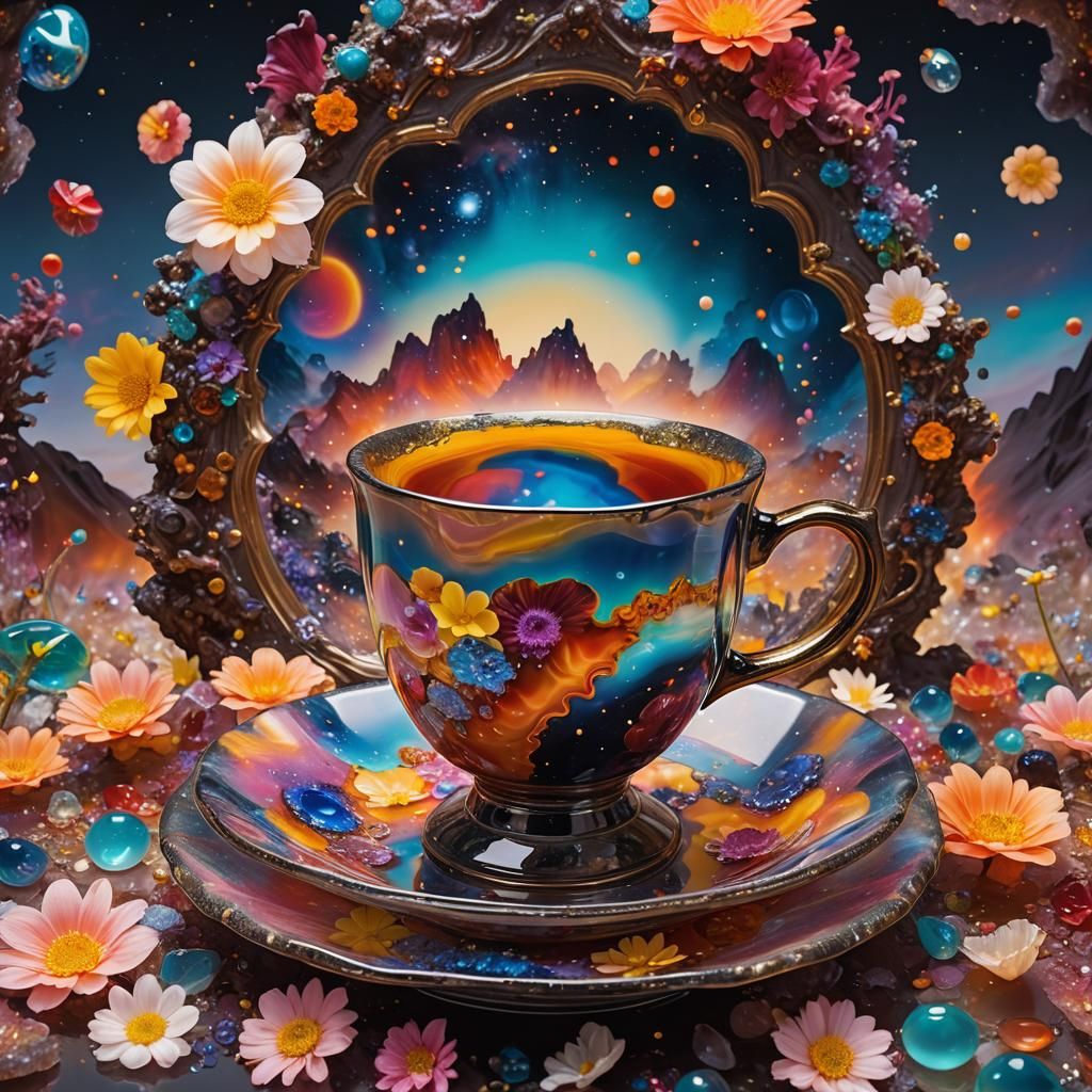 Surreal Macrophoto: Ghibli Meets Pablo Amaringo in Nebula