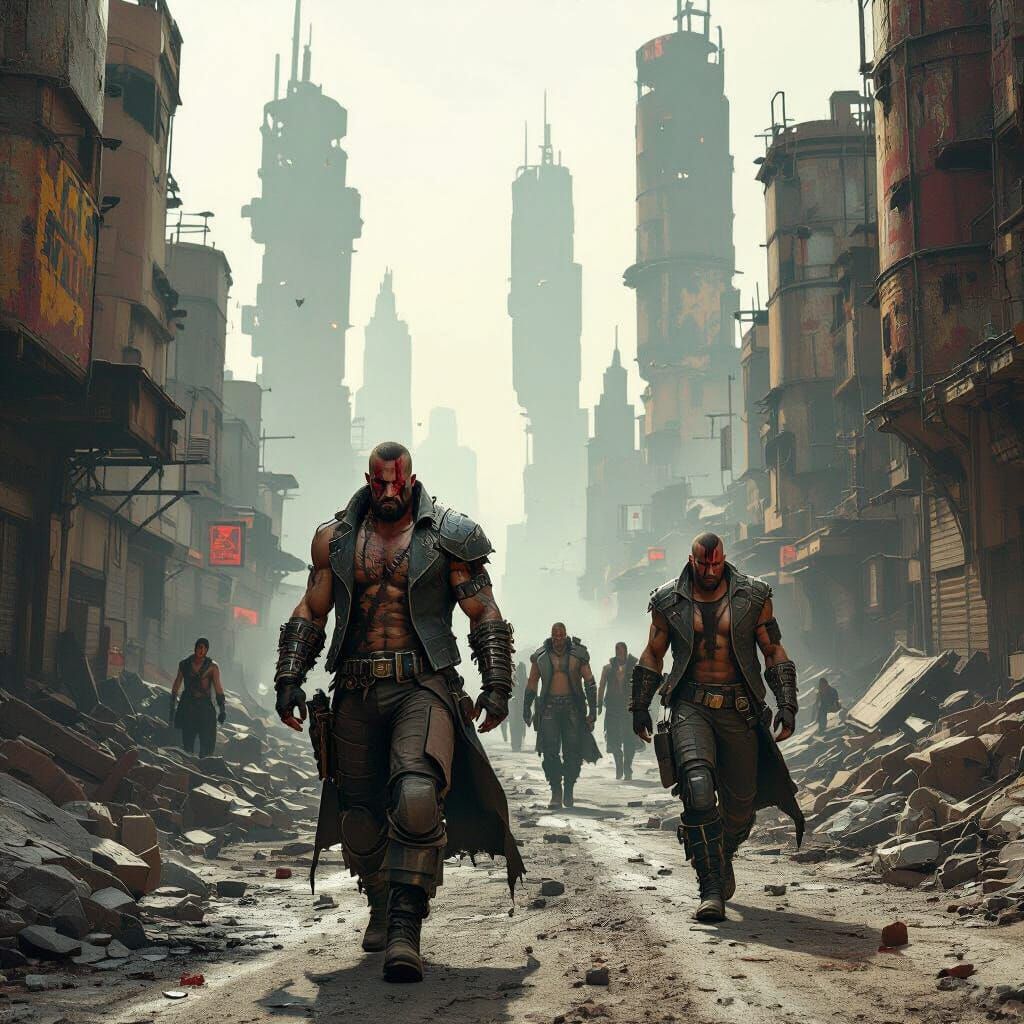 Futuristic Mad Max Cityscape in 3D