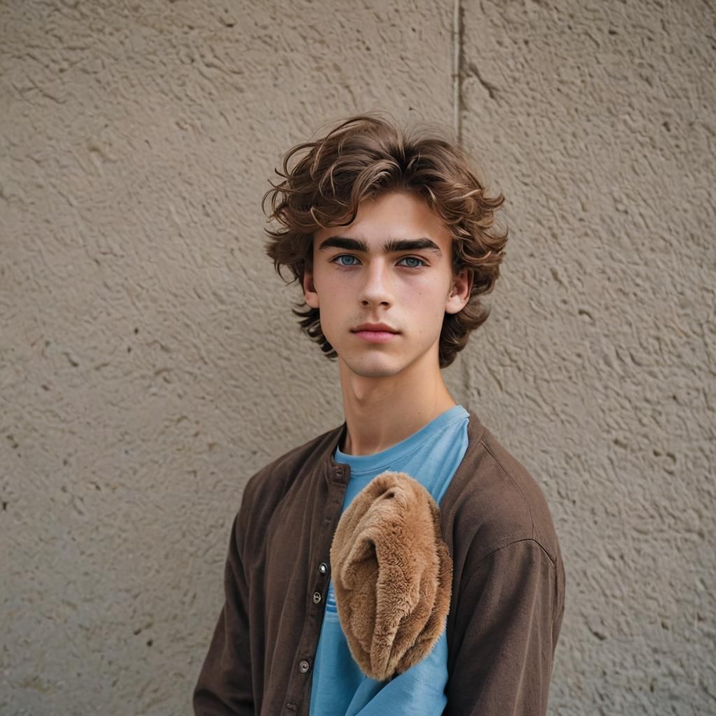 Portrait of a Young Man with Brown Hair