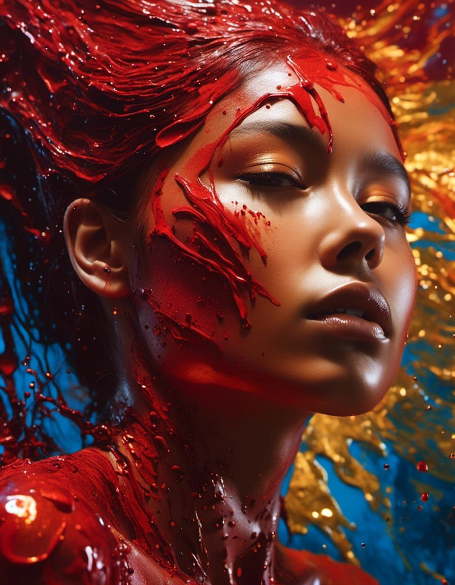 French Artist Close-up in Hyperrealistic Style